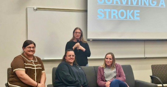 Andela Taylor unread, 11:04 AM (3 hours ago) to ncta...@lists.nebraska.edu, Natalie Jones, Geitner Simmons, Russell Shaffer, Cheyanne Wood April 29, 2026 NCTA Staff Member Shares Stroke Survival Journey By Andela Taylor | NCTA News Cheyanne Wood was supposed to go to her cousin’s baby shower that morning. Instead, she found herself standing at her kitchen sink, feeling something she couldn’t explain. “I could feel my blood pressure rising… and then it was like sparks went off in my brain.” Within seconds, the sensation intensified. “It felt like somebody came up behind me, grabbed my spinal cord and ripped it out of my body.” Disoriented and in pain, she searched her symptoms. Stroke. She called 911. “I’m 31. I think I’m having a stroke. Please hurry.” Emergency responders arrived to find her alone with her children. While arrangements were made for their care, Cheyanne’s condition worsened. She began vomiting before the ambulance even left. From there, everything moved fast. A helicopter was called. Medical teams prepared for immediate transport. Somewhere between the ambulance and the flight, reality began to blur. “I’m Cheyanne… I think I had a stroke this morning.” “I think you’re having one right now.” That was one of the last moments she clearly remembers. On Nov. 15, 2025, Cheyanne suffered a hemorrhagic stroke, a type of stroke caused by a ruptured blood vessel in the brain. Though less common than ischemic strokes, hemorrhagic strokes are often more severe and can become life-threatening within minutes. “About 35–52% of patients don’t survive a hemorrhagic stroke, many within days or weeks,” she later shared. “I survived.” She spent three days in intensive care and 16 days in inpatient rehabilitation. When she began to understand what had happened, the reality was stark. She had lost motor control on the left side of her body and part of her vision. In those early days, one thing stood out clearly—gratitude. “I am so grateful for the paramedics, the nursing staff, and the doctors at CHI Good Samaritan. They took very good care of me.” Her recovery didn’t happen all at once. It came in phases. A Recovery Measured in Milestones Chey’s recovery unfolded over time—each phase building strength, independence and confidence. Within two weeks: Began walking again, covering short distances without a walker and starting treadmill work in therapy. She also regained independence in essential daily tasks. By three weeks: Discharged from inpatient rehabilitation and returned home to her family. Around one month: Reached key physical and emotional turning points, including regaining vision in her left eye. By six to eight weeks: Focused on rebuilding balance, coordination and core strength while improving overall mobility. At two months: Returned to work on a part-time basis, marking a major step toward a normal routine. Beyond two months: Advanced from walking to light jogging, setting goals to improve movement on her left side. As the weeks passed, the milestones became less about firsts and more about strength, endurance and perspective. But her journey didn’t stop at recovery. It turned into purpose. On March 24, Chey organized and hosted a campus event at the Nebraska College of Technical Agriculture focused on stroke awareness, stress and mental health. What began as a planned panel evolved into a conversation centered on recognizing stress in others and understanding the warning signs of stroke. “We all know the saying, ‘See something, say something,’” she shared. “I think it should be, ‘See someone, support someone.’” In March, she also reached another milestone by returning to work more regularly, continuing to rebuild both physically and mentally. At the same time, recovery has remained an ongoing process. Recent updates reflect continued medical follow-up, including lab work, testing and monitoring related to brain function. She has also been open about the emotional side of recovery. After experiencing a headache, she shared the anxiety that followed—the immediate fear that it could signal another stroke. In that moment, something as simple as relief from medication brought reassurance, but also highlighted the lasting mental impact of what she had endured. More recently, she has asked for continued prayers as she works through challenges related to thalamus function—another reminder that recovery is not always linear. Today, more than four months into recovery, Chey continues to push forward, focused not only on regaining strength, but on helping others recognize the importance of awareness, support and early action. “Know the warning signs. Be prepared. B.E.F.A.S.T. Knowing this could save someone’s life—or your own. It saved mine.” Her journey is still unfolding, shaped by resilience, perspective and determination. “I will never give up on myself—because I am worth it.” Cheyenne continues to share her progress on her Facebook page @Chey Lynne Wood. Cheyenne Wood presents her stroke story at NCTA, along with the panel she organized with Ambience Counseling licensed mental health professional, Kristina Messersmith, and Eustis EMTs Lacey Parker and Becky Busboom. P/C J. McConville