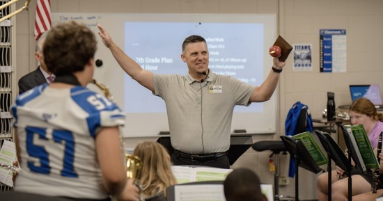Papillion La Vista Band Teacher Named Nebraska Teacher of the Year